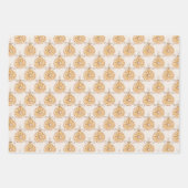 Blush Crème Sinaasappels Fruit Kerstmis Inpakpapier Vel (Voorkant)