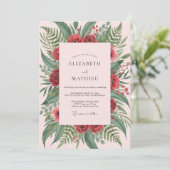 Blush Crimson Varentrouwdag Kaart (Staand voorkant)