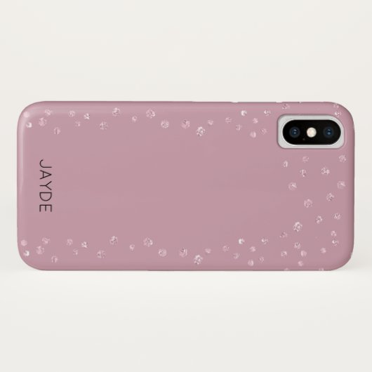 Blush Crystal Confetti Mobiele Telefoon Case (Achterkant (horizontaal))