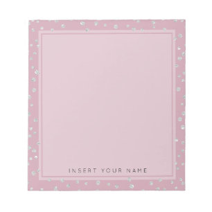 Blush Crystal Confetti Notitieblok 5,5 x 6 inch