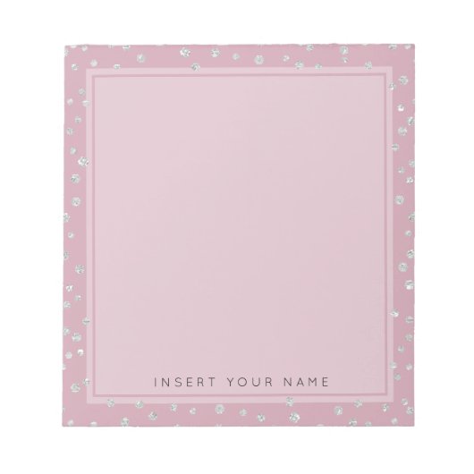 Blush Crystal Confetti Notitieblok 5,5 x 6 inch (Voorkant)