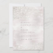 Blush Crystal Ridge Elegant Sparking Wedding Kaart (Voorkant)