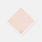 Blush Custom Couple Names Wedding Napkins Servet (Hoek)