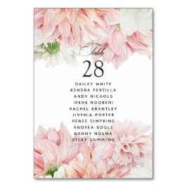 Blush Dahlias Floral Wedding Kaart