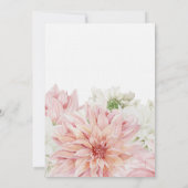 Blush Dahlias Floral Wedding Kaart (Achterkant)