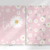 Blush Daisy 2e verjaardag uitnodiging