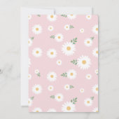 Blush Daisy 80ste verjaardag uitnodiging (Achterkant)