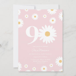 Blush Daisy 90ste verjaardag uitnodiging