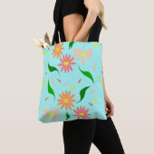 blush daisy aqua tote bag (Dichtbij)