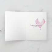 Blush Daisy bouquet roze Kaart (Binnen)