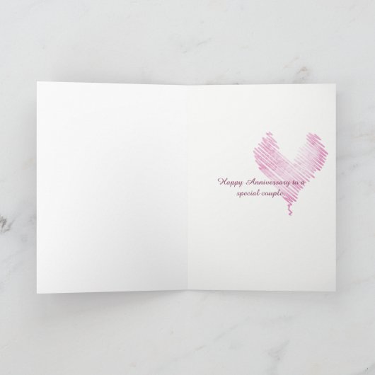 Blush Daisy bouquet roze Kaart (Binnen)