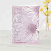 Blush Daisy bouquet roze Kaart (Gele Bloem)