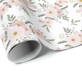 Blush Daisy Whisper Cadeaupapier (Rol Hoek)