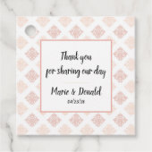  Blush Damask Bedankjes Labels (Voorkant)