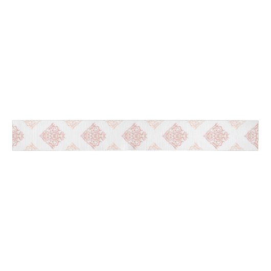 Blush Damask Grosgrain Lint (Voorkant)