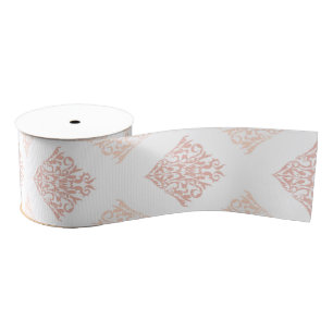 Blush Damask Grosgrain Lint
