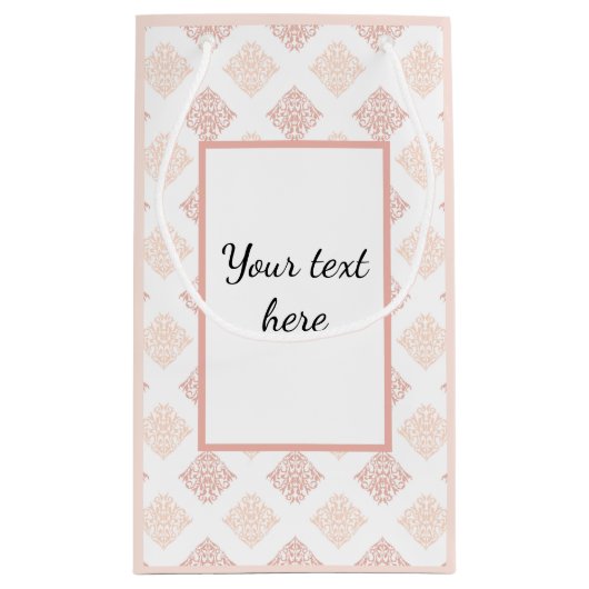  Blush Damask Klein Cadeauzakje (Achterkant)