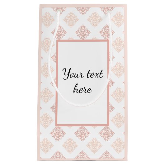  Blush Damask Klein Cadeauzakje (Voorkant)