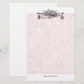 Blush Damask Stationery Packages Briefpapier (Voorkant / Achterkant)