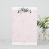 Blush Damask Stationery Packages Briefpapier (Staand voorkant)