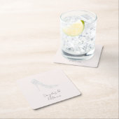 Blush Diamond Hoge Hak Schoen Bruiloft Kartonnen Onderzetters (Insitu)
