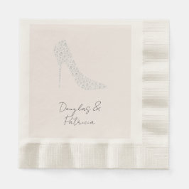 Blush Diamond Hoge Hak Schoen Bruiloft Servet