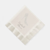 Blush Diamond Hoge Hak Schoen Bruiloft Servet (Hoek)