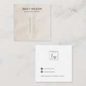 BLUSH DIAMOND TEXTURE HAIR CLIP DISPLAY-KAART VIERKANTE VISITEKAARTJE (Voorkant / Achterkant)