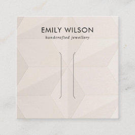 BLUSH DIAMOND TEXTURE HAIR CLIP DISPLAY-KAART VIERKANTE VISITEKAARTJE