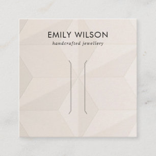 BLUSH DIAMOND TEXTURE HAIR CLIP DISPLAY-KAART VIERKANTE VISITEKAARTJE