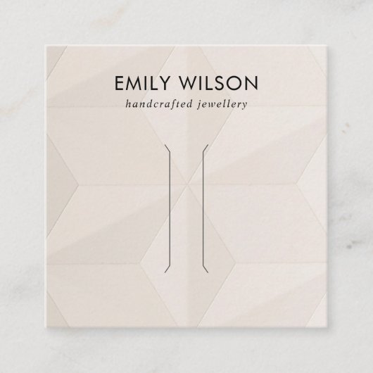 BLUSH DIAMOND TEXTURE HAIR CLIP DISPLAY-KAART VIERKANTE VISITEKAARTJE (Voorkant)