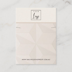 BLUSH DIAMOND TEXTURE KETTING BRACELET DISPLAY VISITEKAARTJE