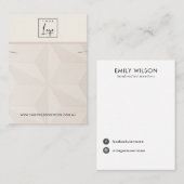 BLUSH DIAMOND TEXTURE KETTING BRACELET DISPLAY VISITEKAARTJE (Voorkant / Achterkant)