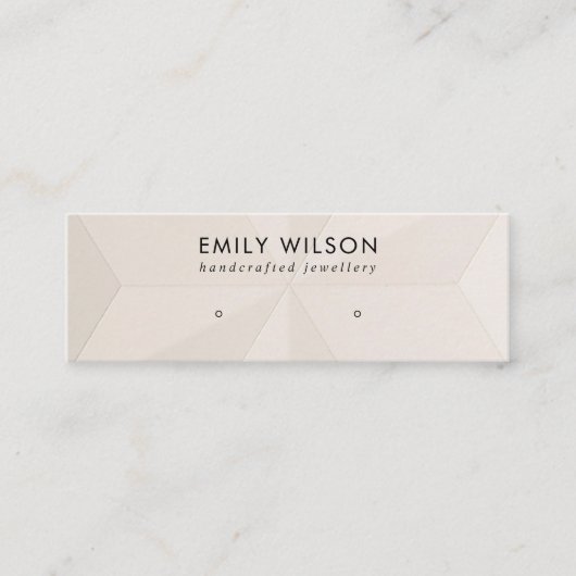 BLUSH DIAMOND TEXTURE STUD EARRING DISPLAY-KAART MINI VISITEKAARTJE (Voorkant)