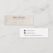 BLUSH DIAMOND TEXTURE STUD EARRING DISPLAY-KAART MINI VISITEKAARTJE (Voorkant / Achterkant)