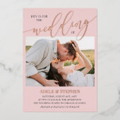 Blush Doe mee met de foto's van het Amerikaanse sc Folie Uitnodiging (Voorkant)