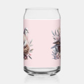 Blush Dove Nest met bloemen en olijftakken Blikvorm Glas (Links)