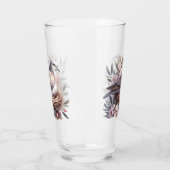 Blush Dove Nest met bloemen en olijftakken Glas (Links)