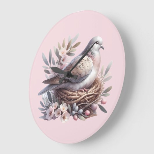 Blush Dove Nest met bloemen en olijftakken Grote Klok (Hoek)