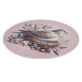 Blush Dove Nest met bloemen en olijftakken Snijplank (Hoek)