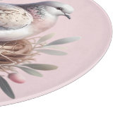Blush Dove Nest met bloemen en olijftakken Snijplank (Hoek)