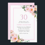 Blush Dreams Floral Womans 30th Birthday Party Kaart<br><div class="desc">Blush Dreams Floral Womans 30th Birthday Party Invitation We hebben ook veel andere uitnodigingen en collecties.</div>