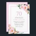 Blush Dreams Floral Womans 70th Birthday Party Kaart<br><div class="desc">Blush Dreams Floral Womans 70th Birthday Party Invitation We hebben ook veel andere uitnodigingen en collecties.</div>