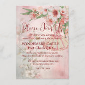  Blush Dress QR Code Trouwen Informatiekaartje (Voorkant)