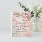  Blush Dress Save the Date Briefkaart (Staand voorkant)