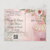  Blush Dress Save the Date Briefkaart (Achterkant)