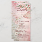  Blush Dress Wedding Programma (Voorkant / Achterkant)