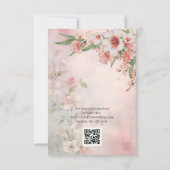  Blush Dress Wedding RSVP Kaartje (Achterkant)