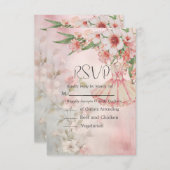  Blush Dress Wedding RSVP Kaartje (Voorkant / Achterkant)