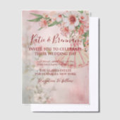  Blush Dress Wedding Vellum Uitnodigingen (Offset)